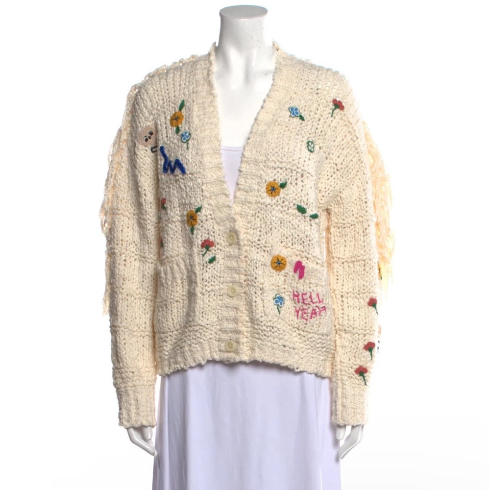 Printed Plunge Neckline Sweater NWOT